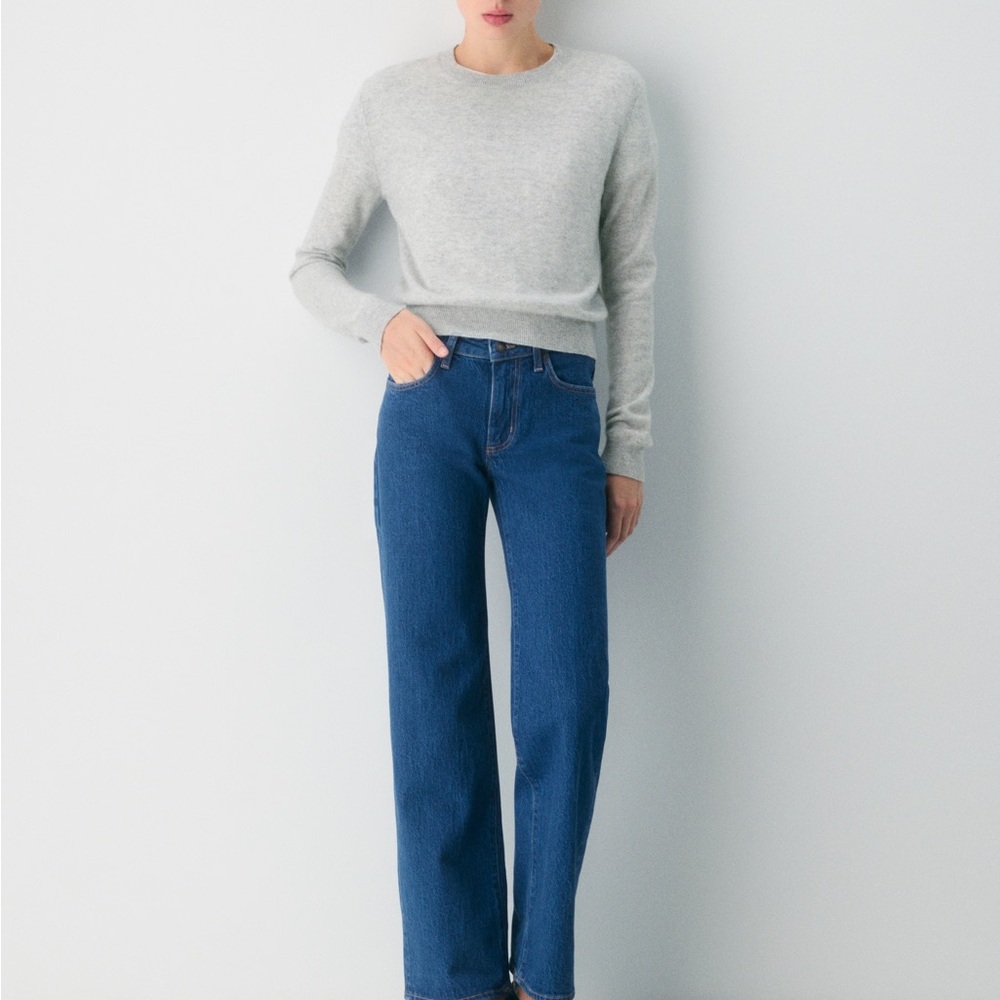 Denim Forum Blue Straight Leg Jeans